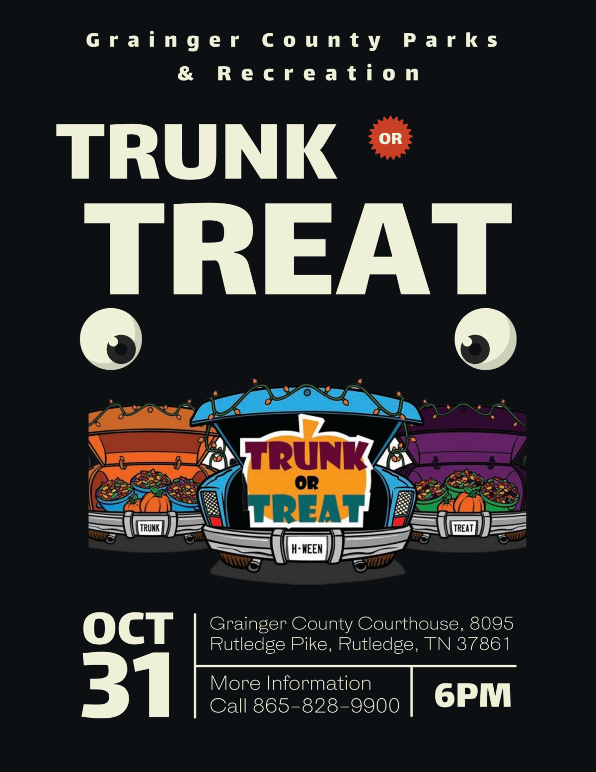 2022 Trunk or Treat Event Grainger County Tennessee Parks & Recreation